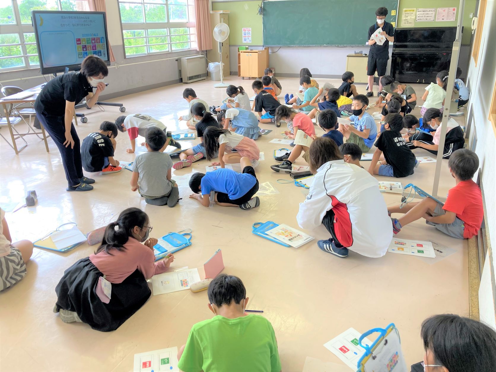 荒浜小学校でＳＤＧｓの授業を行いました。